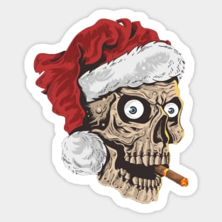 Skull santa Sticker